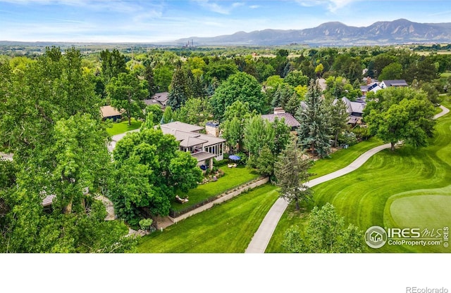 7205 Rustic Trl, Boulder, CO 80301 - bird's eye view of mountains and a local golf course
