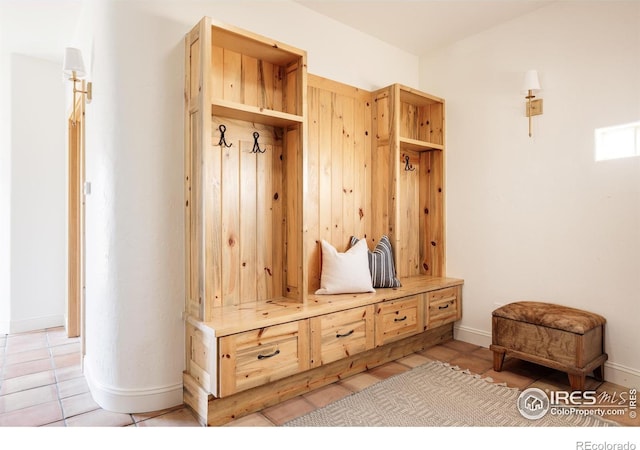 320 Elk Ln, Grand Lake, CO 80447 - mudroom featuring light tile patterned floors and baseboards