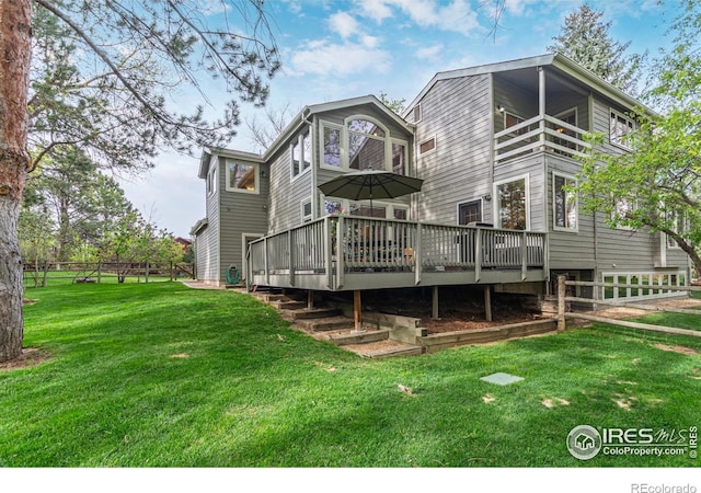 4157 19th St, Boulder, CO 80304 - rear view of property featuring a wooden deck and a balcony