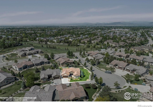 5112 Daylight Ct, Fort Collins, CO 80528 - aerial perspective of suburban area featuring mountains