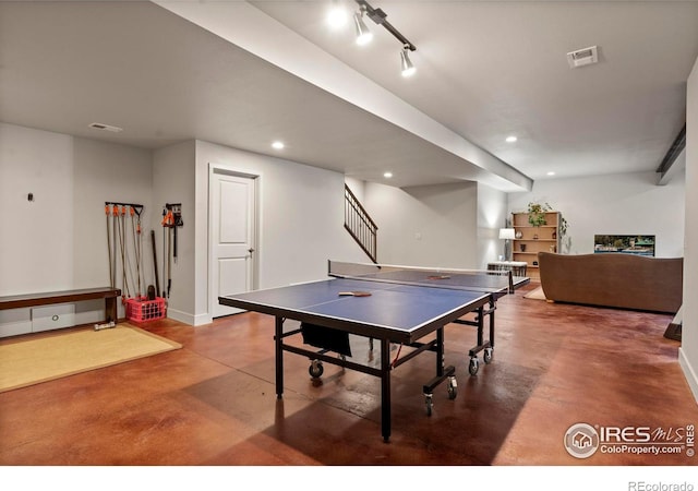 5112 Daylight Ct, Fort Collins, CO 80528 - playroom featuring concrete flooring, recessed lighting, and baseboards