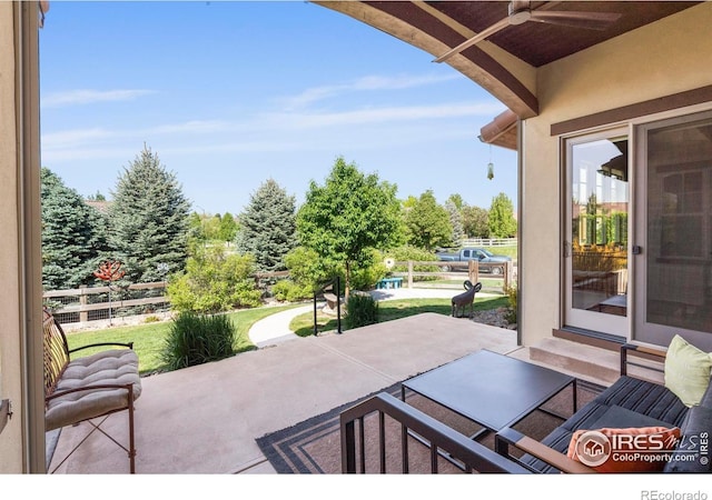 5112 Daylight Ct, Fort Collins, CO 80528 - view of patio with ceiling fan