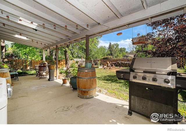 4117 Shannon Dr, Laporte, CO 80535 - fenced backyard with a patio and grilling area