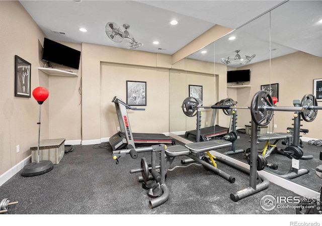 13 Blue Heron Dr, Thornton, CO 80241 - workout area with recessed lighting and baseboards