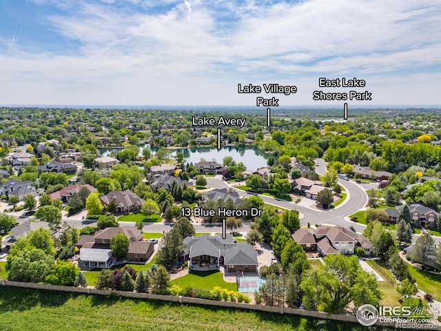 13 Blue Heron Dr, Thornton, CO 80241 - aerial view of residential area featuring a nearby body of water