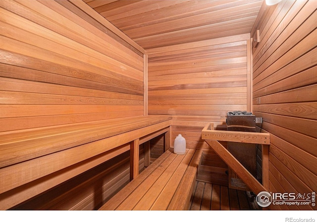 3441 W Dartmouth Ave, Denver, CO 80236 - relaxing sauna / steam room with wood walls and wooden ceiling
