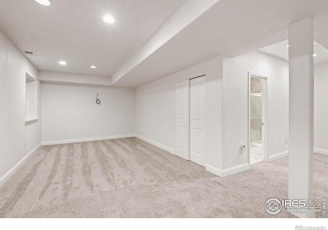 2315 Haymeadow Way, Fort Collins, CO 80525 - finished below grade area featuring carpet flooring, recessed lighting, and baseboards