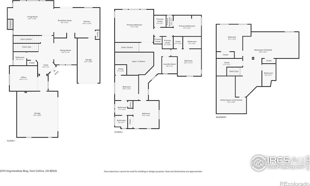 2315 Haymeadow Way, Fort Collins, CO 80525 - floor plan / room layout