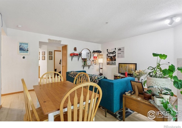 2802 Sundown Ln Unit 102, Boulder, CO 80303 - dining room featuring light wood finished floors, a textured ceiling, and baseboards