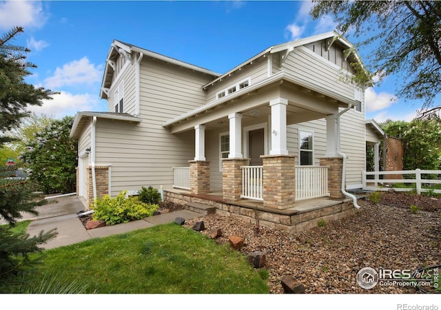 1382 Warbler St, Loveland, CO 80537 - view of front of property featuring covered porch