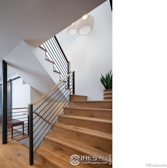 2828 4th St, Boulder, CO 80304 - stairway with wood finished floors