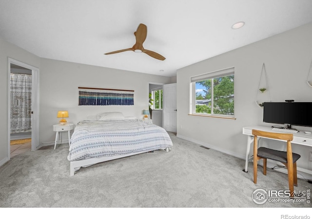 1409 Quince Ave, Boulder, CO 80304 - carpeted bedroom featuring baseboards and ceiling fan