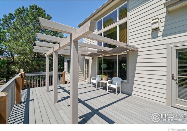 140 Camino Real Ft, Collins, CO 80524 - deck featuring a pergola
