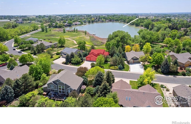 140 Camino Real Ft, Collins, CO 80524 - aerial view of residential area featuring a nearby body of water