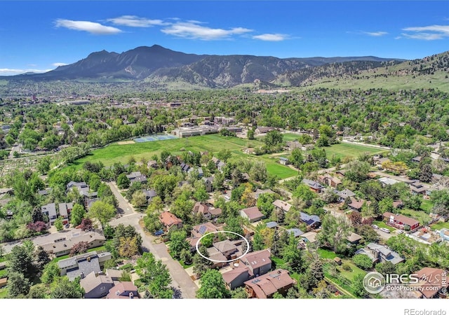 3345 15th St, Boulder, CO 80304 - aerial perspective of suburban area with a mountainous background