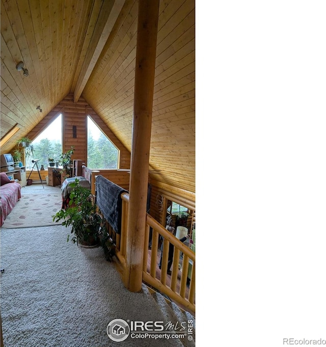 311 Chiricahua Cir, Red Feather Lakes, CO 80545 - carpeted bedroom featuring wood ceiling