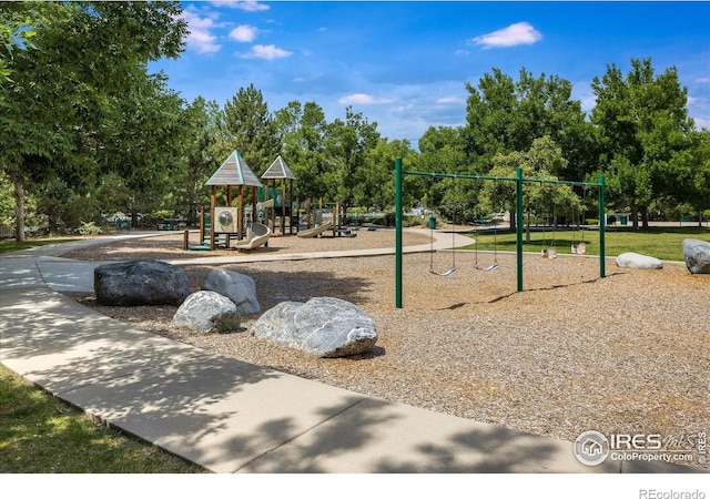 2758 Meadow Mountain Trl, Lafayette, CO 80026 - community play area featuring view of scattered trees