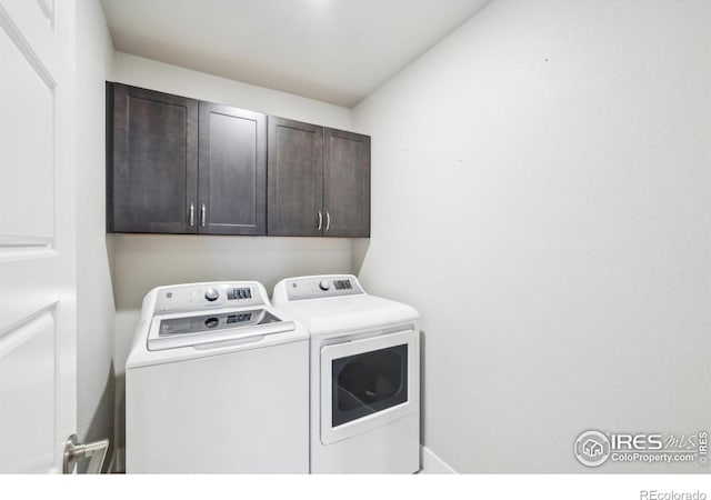 6211 Stable View St, Castle Pines, CO 80108 - washroom featuring washing machine and dryer and cabinet space