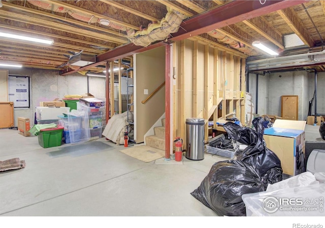 2085 Tundra Cir, Erie, CO 80516 - unfinished below grade area featuring stairs