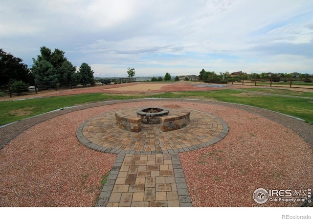 3106 Megan Way, Berthoud, CO 80513 - view of patio with a fire pit