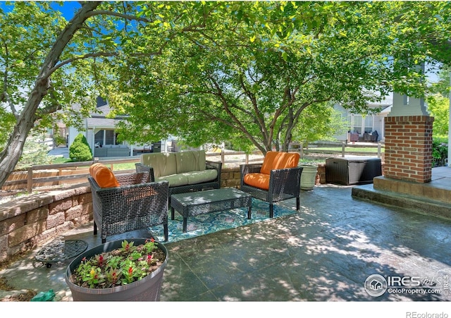 23570 E Holly Hills Way, Parker, CO 80138 - view of patio / terrace featuring an outdoor living space