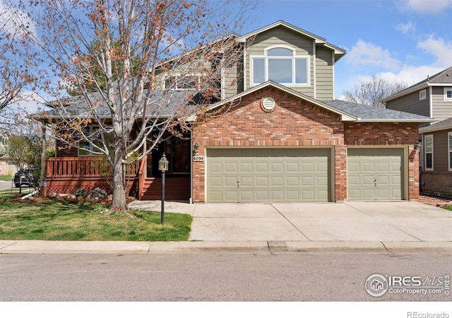 4094 Bimini Ct, Boulder, CO 80301 - view of front of property with brick siding and driveway