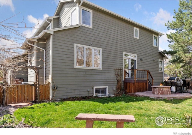 4094 Bimini Ct, Boulder, CO 80301 - back of property featuring a deck and a patio