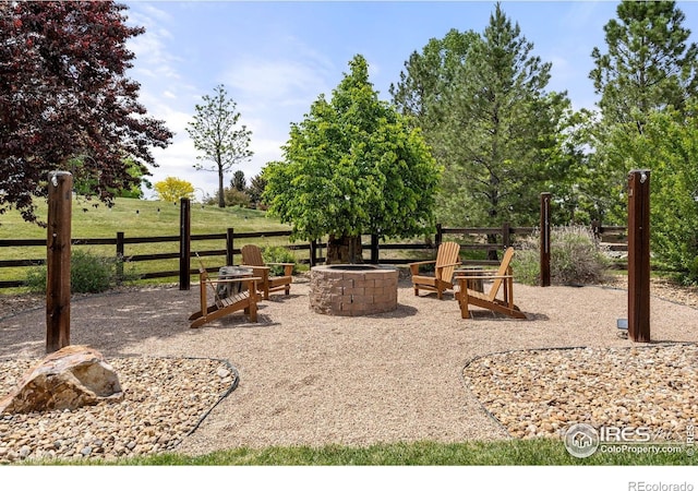 873 Signal Ct, Timnath, CO 80547 - view of patio / terrace featuring a fire pit
