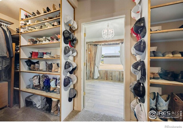 33820 County Road 47, Greeley, CO 80631 - spacious closet with a chandelier and carpet flooring