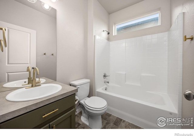 3925 Buckthorn St, Wellington, CO 80549 - full bath with vanity, toilet, and bathing tub / shower combination