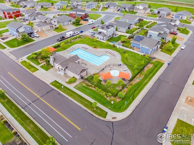 3925 Buckthorn St, Wellington, CO 80549 - aerial perspective of suburban area featuring a pool