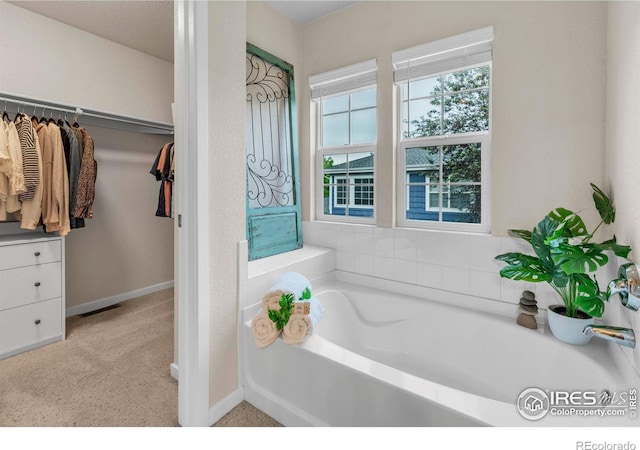 13255 Red Deer Trl, Broomfield, CO 80020 - bathroom with a bath, a spacious closet, and baseboards