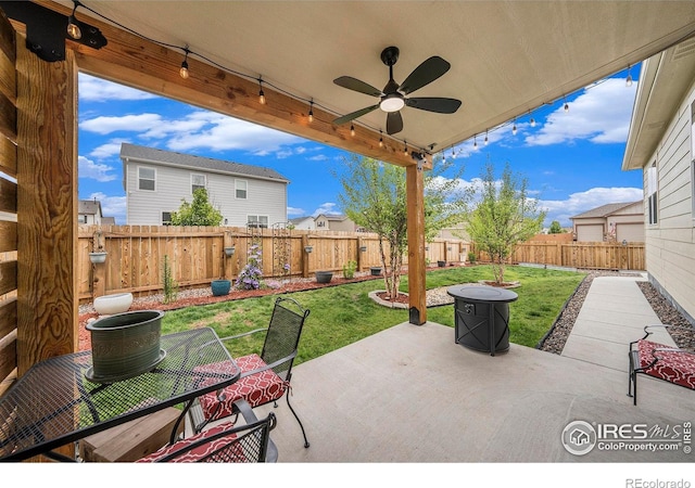 926 Birchdale Ct, Windsor, CO 80550 - view of patio featuring a ceiling fan