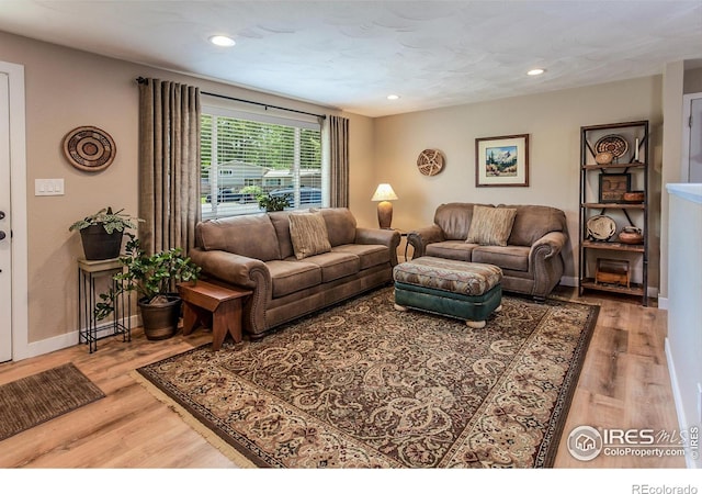 501 Copeland Way, Longmont, CO 80504 - living area featuring wood finished floors, recessed lighting, and baseboards