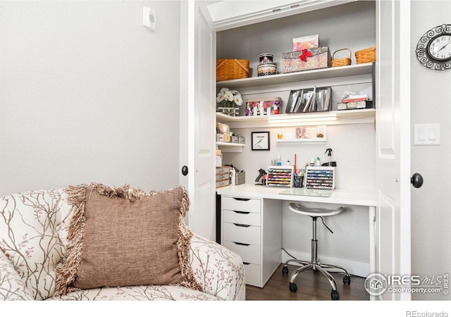 2751 Iowa Dr Unit 205, Fort Collins, CO 80525 - home office with dark wood-style floors