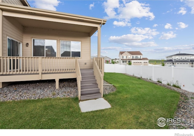 978 Mouflon Dr, Severance, CO 80550 - view of yard featuring a deck and stairway