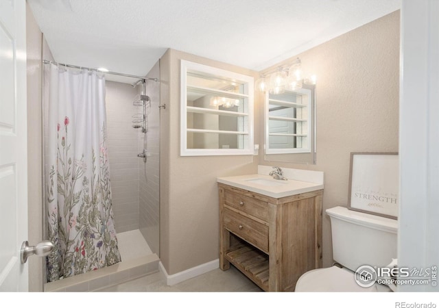 6492 Richland Ave, Timnath, CO 80547 - full bath featuring toilet, a tile shower, and vanity