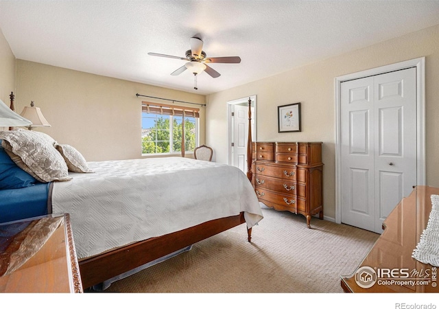 18656 Kelly Pl, Denver, CO 80249 - carpeted bedroom featuring ceiling fan and a closet