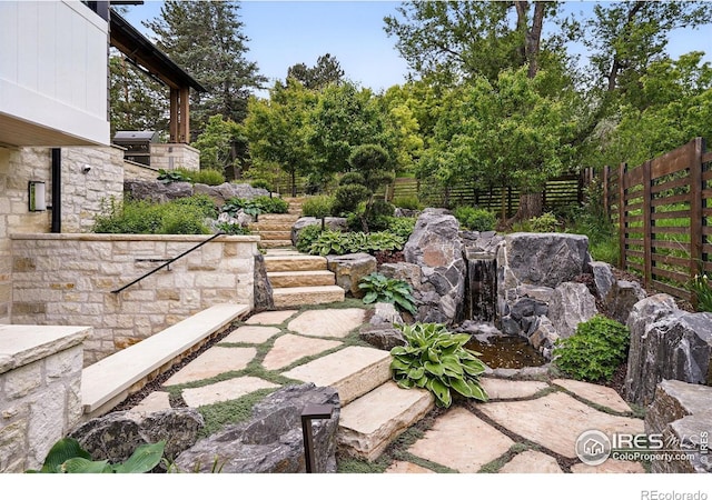 2100 Kohler Dr, Boulder, CO 80305 - view of patio / terrace with stairway