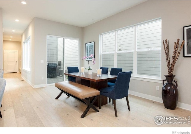 730 Promenade Dr, Superior, CO 80027 - dining area featuring light wood finished floors, recessed lighting, and baseboards