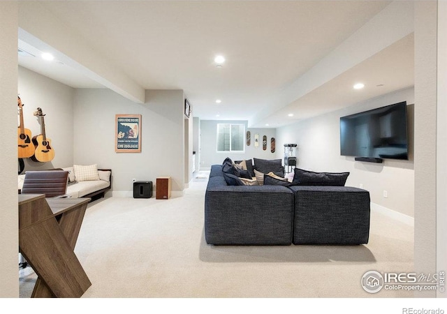 730 Promenade Dr, Superior, CO 80027 - carpeted living area featuring recessed lighting and baseboards