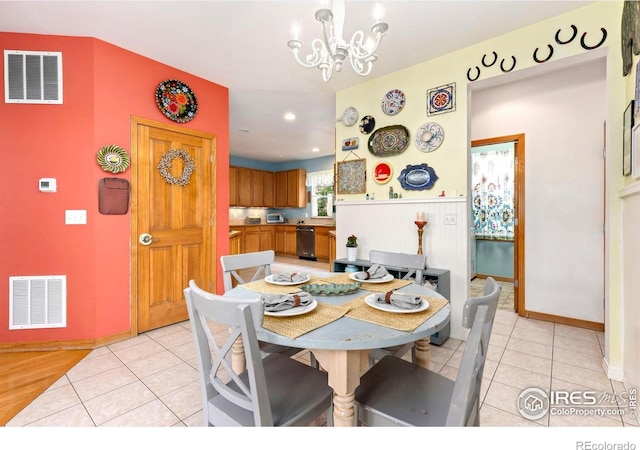 633 Deerwood Dr, Longmont, CO 80504 - dining room featuring a chandelier, light tile patterned floors, and recessed lighting