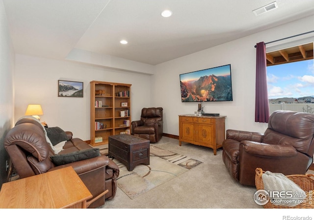5532 Maidenhead Dr, Windsor, CO 80550 - carpeted living area featuring recessed lighting and baseboards
