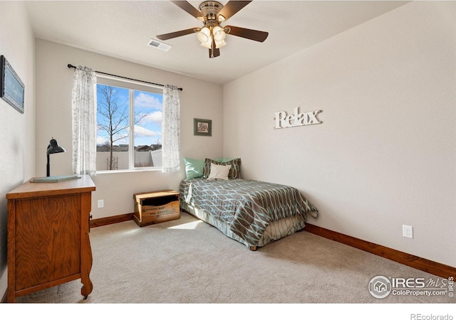 5532 Maidenhead Dr, Windsor, CO 80550 - carpeted bedroom featuring baseboards and ceiling fan