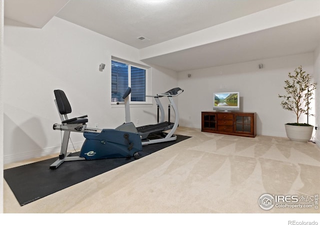2549 Cowley Dr, Lafayette, CO 80026 - exercise area featuring baseboards and carpet flooring