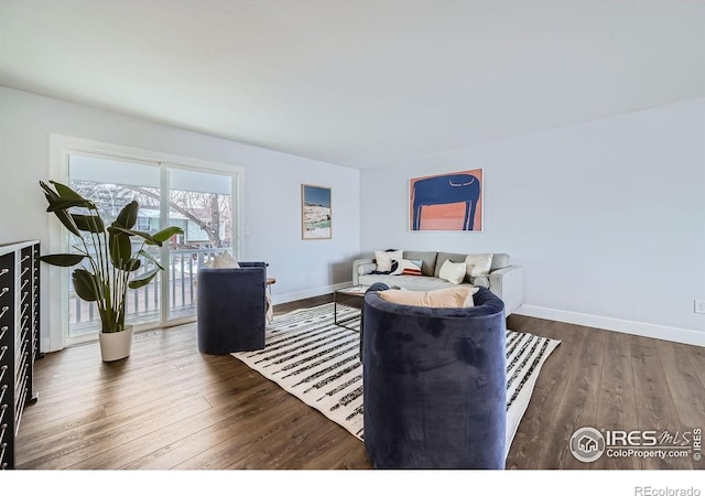 1714 Zeus Dr, Lafayette, CO 80026 - living area with wood finished floors and baseboards