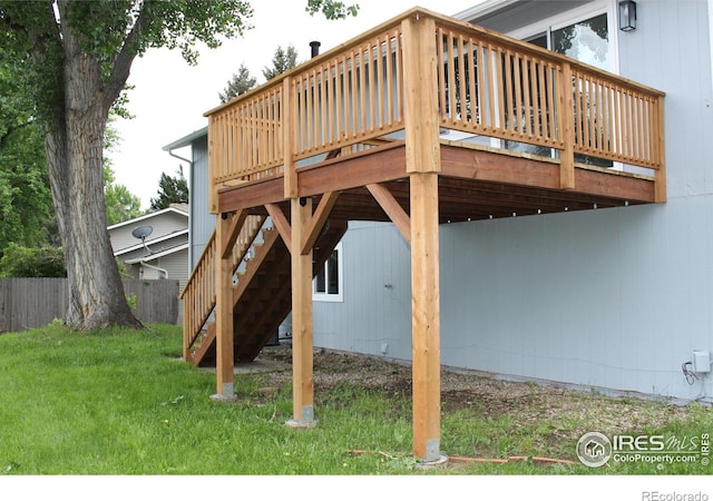 1714 Zeus Dr, Lafayette, CO 80026 - view of patio / terrace with a wooden deck and stairway