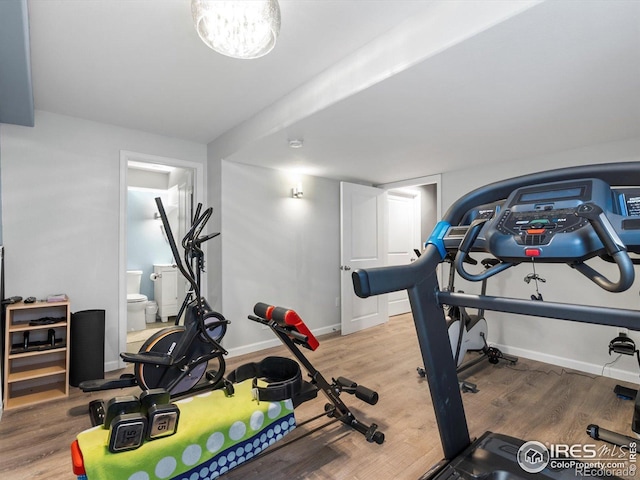 4795 Raven Run, Broomfield, CO 80023 - exercise area with wood finished floors and baseboards
