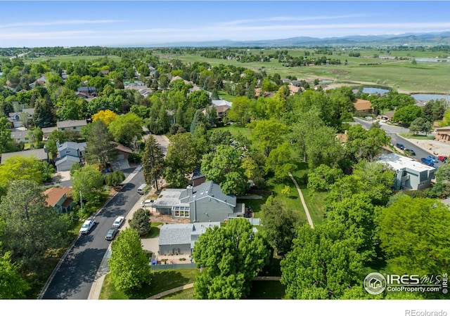 2409 Flora Dr, Loveland, CO 80537 - bird's eye view of a water and mountain view