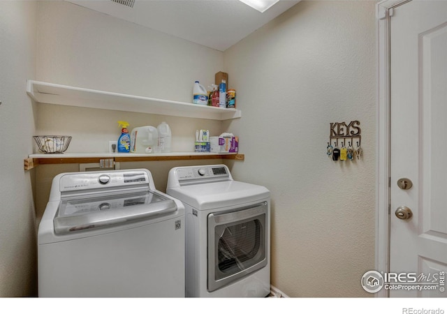 5822 Shenandoah Ave, Firestone, CO 80504 - laundry area featuring washer and clothes dryer